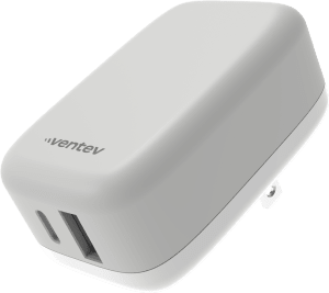 27W Dual USB-C + USB-A Fast Wall Charger