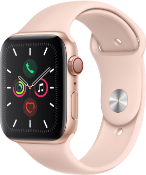 gold and pink sand apple watch