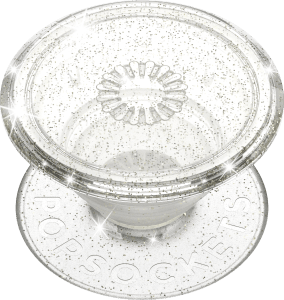 Swappable PopGrips - Clear Glitter Silver