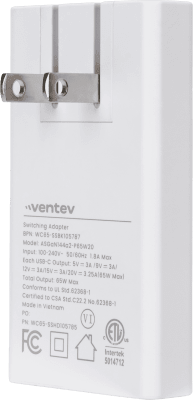 65W Dual USB-C Slim Wall Charger