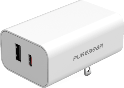 30W Dual USB-C + USB-A Fast Wall Charger