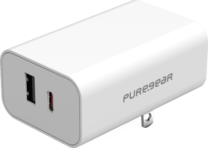 USB-C PureGear doble de 30 W y Cargador rápido USB-A para auto de Xfinity  Mobile en color Blanco