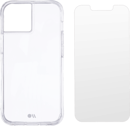Case Mate Apple iPhone 13 Case GLASS Screen Protector Bundle