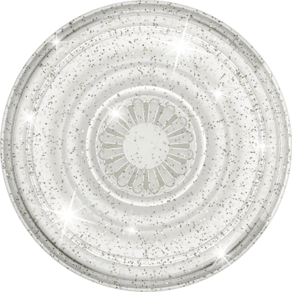 Swappable PopGrips - Clear Glitter Silver