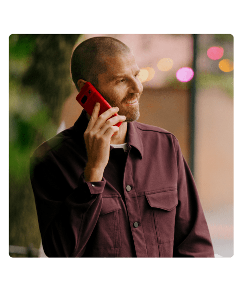 man talking on cell phone